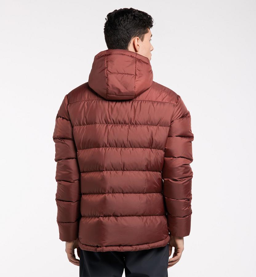 Haglöfs Mens Bield Down Jacket Red New Zealand 58702QEDS
